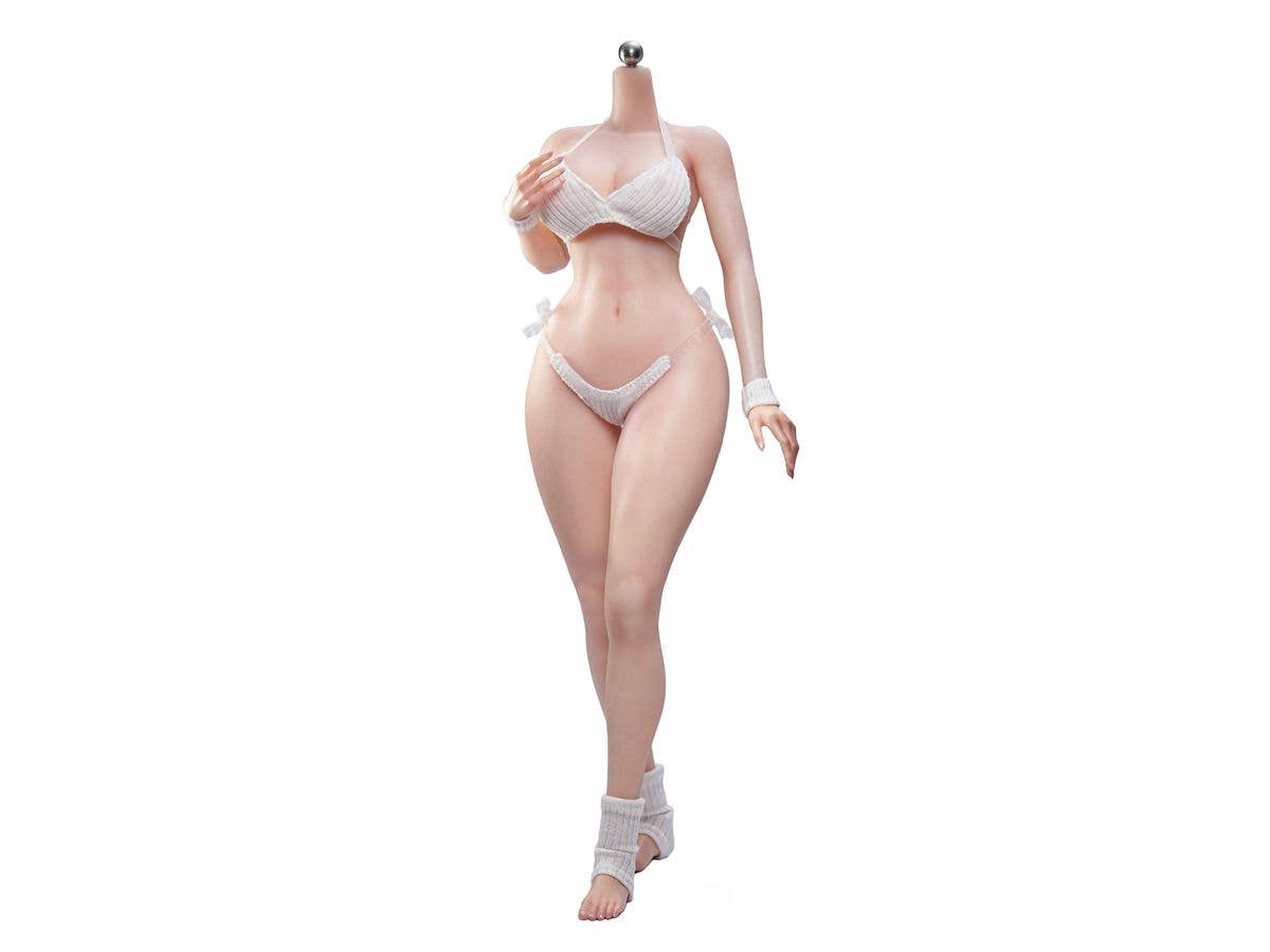 TB League Super Flexible Female Seamless Body Narrow Shoulders & Curvy Hips Headless / Large Bust / Pale Skin 001