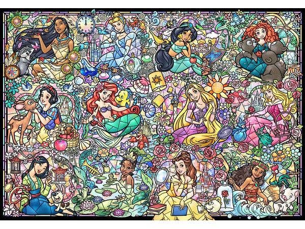 Jigsaw Puzzle: Disney Princess Collection Stained Glass 1000pcs (51.2 x 73.7cm)