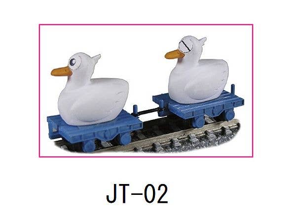 Joke Train Series: Tori-tetsu Little Bird (2 Chicks with Handcar/Trolley)