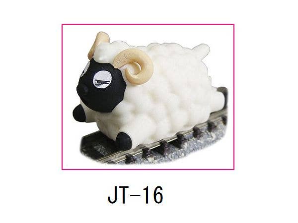 Joke Train Series: Me-tetsu Nemureiru (Sleeping Rail) Adult Sheep Black Face, with Horns (with Motor)