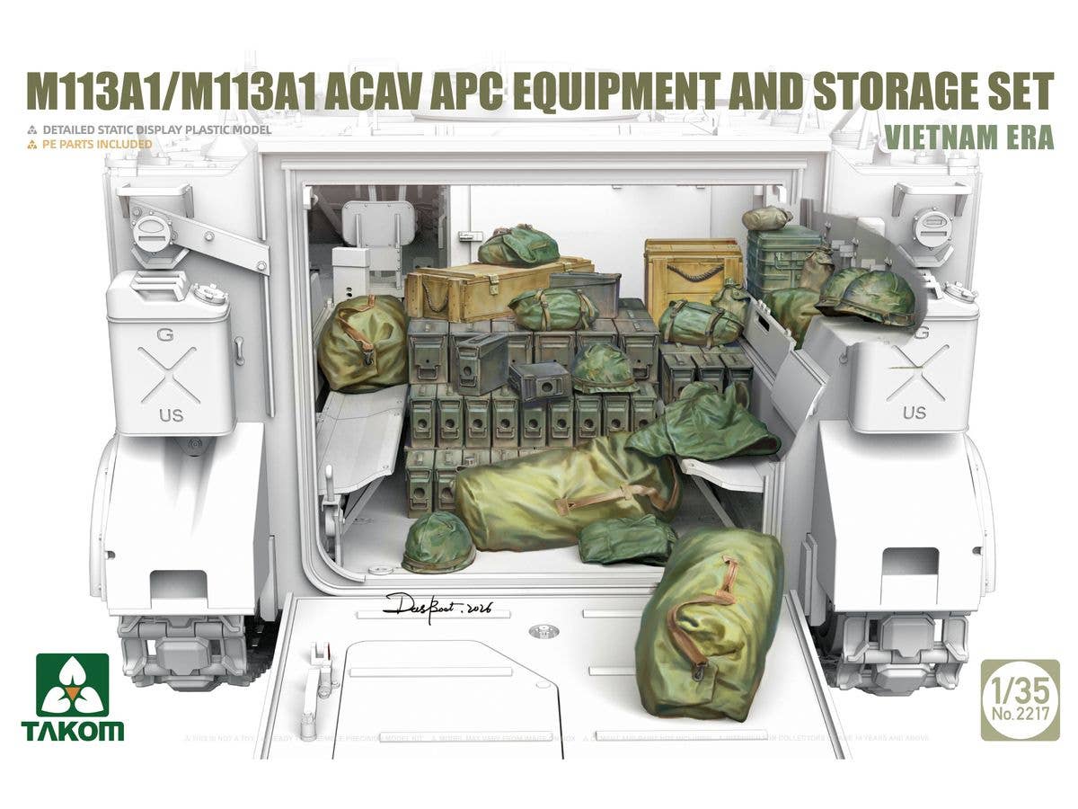 M113A1/M113A1 ACAV APC Equipment and Storage Set Vietnam Era