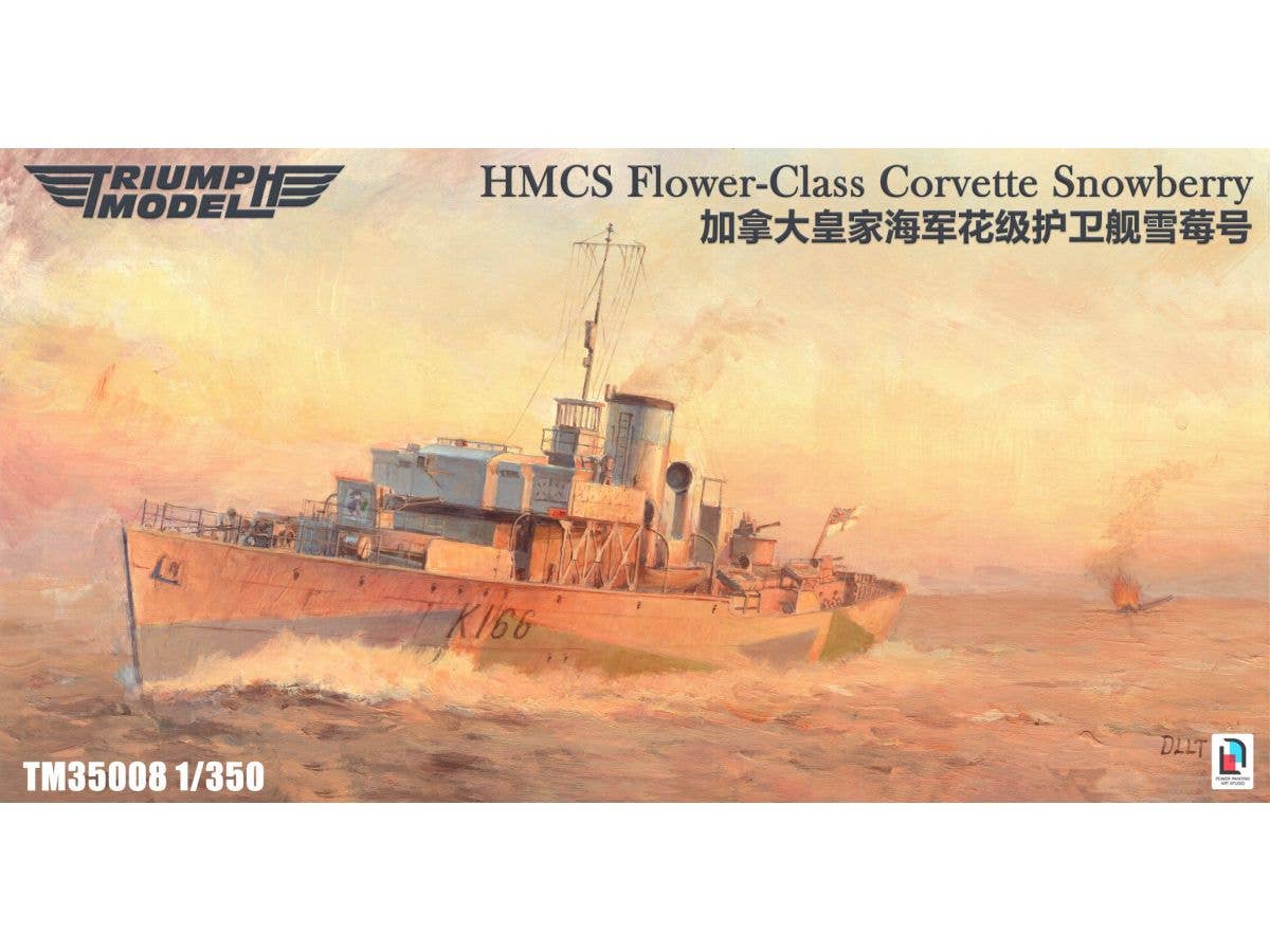 HMCS Flower-Class Corvette Snowberry (K166) resin kit Full Hull version