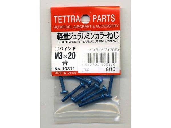 Lightweight Duralumin Collar Screw (+Bind M3-20, Blue)