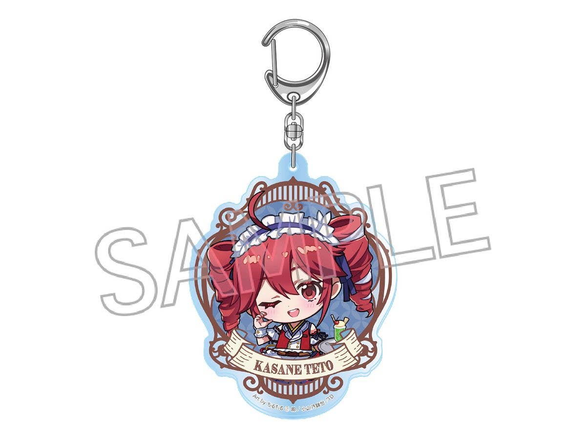 Kasane Teto: Japanese Modern Cafe Acrylic Keychain - Deformed B