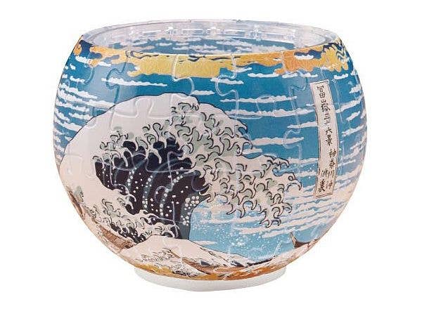 Jigsaw Puzzle Lamp Shade Puzzle: White Wave and Red Fuji 80p (7 x 10 x 10cm)