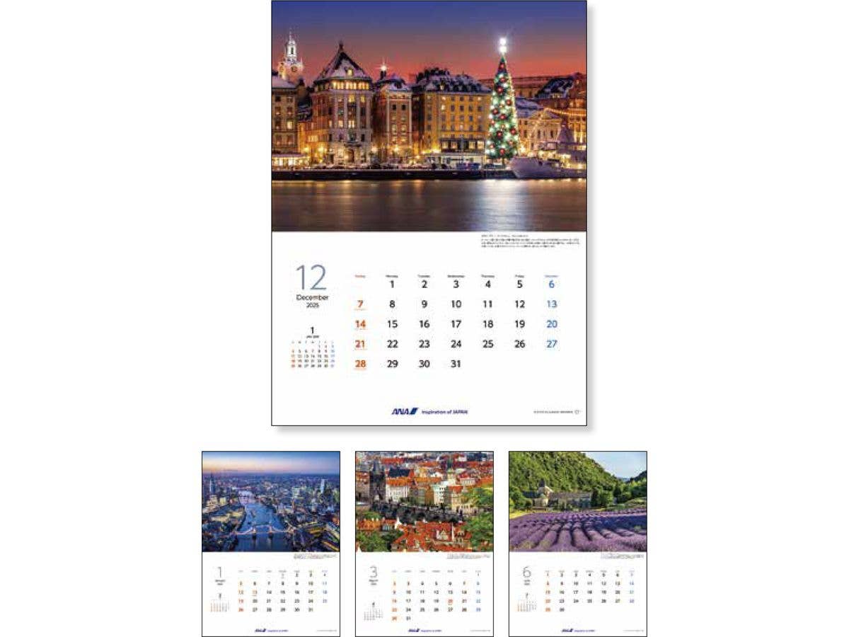 2025 Wall Hanging ANA Graphic Gallery Calendar Europe